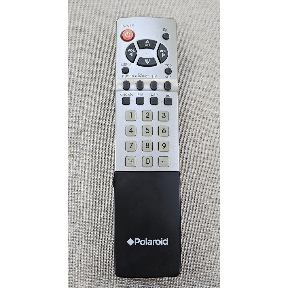 Polaroid‎ RC-U49R-0A TV Remote Control Silver Black Replacement Flip Panel